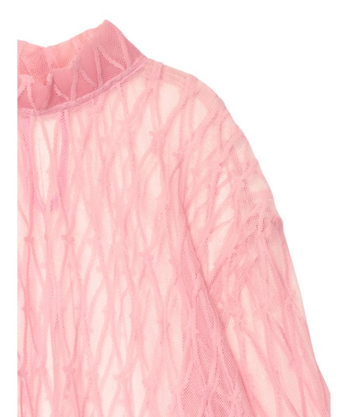 PAMEO POSE(パメオポーズ)の「Dia Lace Top(Tシャツ/カットソー・レディース・ホワイト/ブラック/ピンク・FREE)」の8枚目の写真