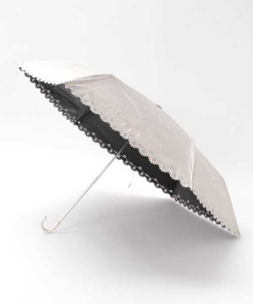 COLONY 2139（コロニートゥーワンスリーナイン）の「UVプチフラワーヒートカット折りたたみ傘（折りたたみ傘・レディース・ベージュ/ブラック・FREE）」の14枚目の写真