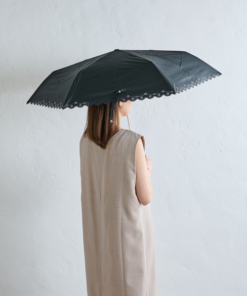 COLONY 2139（コロニートゥーワンスリーナイン）の「UVプチフラワーヒートカット折りたたみ傘（折りたたみ傘・レディース・ベージュ/ブラック・FREE）」の20枚目の写真