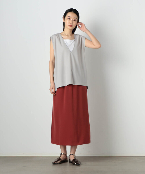 COMME CA ISM（コムサイズム）の「【セットアイテム】Vネックベスト×タンクトップ（ベスト・レディース・ネイビー/ライトグレー/アイボリー・MEDIUM/LARGE）」の21枚目の写真