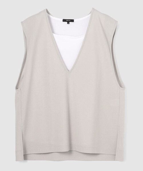 COMME CA ISM（コムサイズム）の「【セットアイテム】Vネックベスト×タンクトップ（ベスト・レディース・ネイビー/ライトグレー/アイボリー・MEDIUM/LARGE）」の18枚目の写真