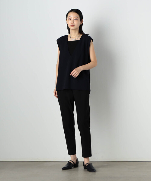 COMME CA ISM（コムサイズム）の「【セットアイテム】Vネックベスト×タンクトップ（ベスト・レディース・ネイビー/ライトグレー/アイボリー・MEDIUM/LARGE）」の16枚目の写真