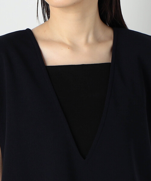 COMME CA ISM（コムサイズム）の「【セットアイテム】Vネックベスト×タンクトップ（ベスト・レディース・ネイビー/ライトグレー/アイボリー・MEDIUM/LARGE）」の11枚目の写真