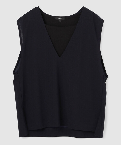 COMME CA ISM（コムサイズム）の「【セットアイテム】Vネックベスト×タンクトップ（ベスト・レディース・ネイビー/ライトグレー/アイボリー・MEDIUM/LARGE）」の7枚目の写真