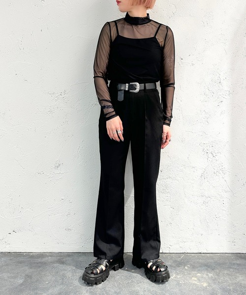 apres jour mignon（アプレジュールミニョン）の「フラワータトゥートップス【ZOZOTOWN限定アイテム】（Tシャツ/カットソー・レディース・ブラック/グレー・フリー）」の17枚目の写真