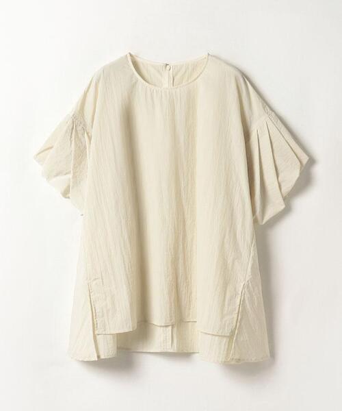 LANVIN en Bleu（ランバンオンブルー）の「速乾ナイロンドロップタックショルダーブラウス（シャツ/ブラウス・レディース・カーキ/ブラック/ベージュ・38）」の21枚目の写真