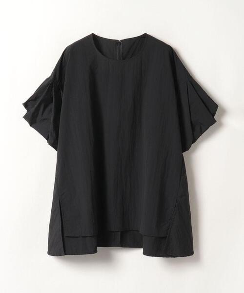 LANVIN en Bleu（ランバンオンブルー）の「速乾ナイロンドロップタックショルダーブラウス（シャツ/ブラウス・レディース・カーキ/ブラック/ベージュ・38）」の22枚目の写真