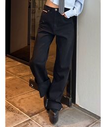 GYDA | H/W GYDIESセルビッチワイドデニムパンツ(デニムパンツ)