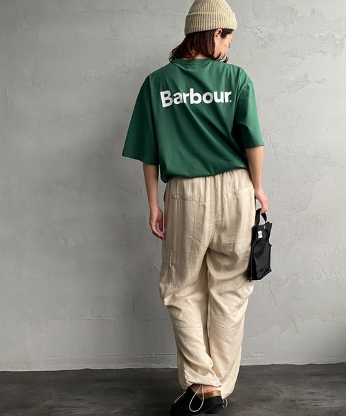 Barbour（バブアー）の「[Barbour/バブアー] ベーシックロゴ バックプリントTシャツ（Tシャツ/カットソー・レディース・ブラック/ホワイト/グリーン・L/M/S/XL）」の3枚目の写真