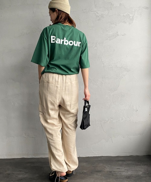 Barbour（バブアー）の「[Barbour/バブアー] ベーシックロゴ バックプリントTシャツ（Tシャツ/カットソー・レディース・ブラック/ホワイト/グリーン・L/M/S/XL）」の4枚目の写真