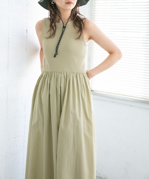 KBF(ケイビーエフ)の「2WAYリブタンクギャザーワンピース(ワンピース・レディース・ブラック/ブラウン/ベージュ・ONE)」の15枚目の写真