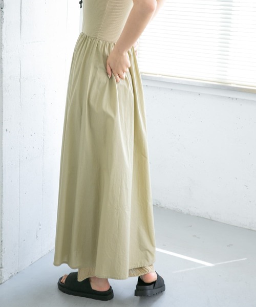 KBF(ケイビーエフ)の「2WAYリブタンクギャザーワンピース(ワンピース・レディース・ブラック/ブラウン/ベージュ・ONE)」の16枚目の写真