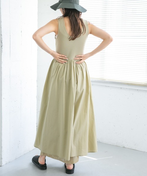 KBF(ケイビーエフ)の「2WAYリブタンクギャザーワンピース(ワンピース・レディース・ブラック/ブラウン/ベージュ・ONE)」の20枚目の写真