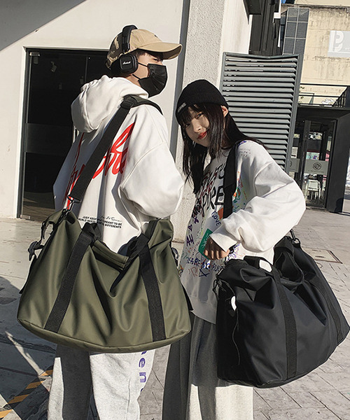 c.u.l(シーユーエル)の「ユニセックス 大容量ナイロンボストンバッグ cula656(ボストンバッグ・レディース・カーキ/グレー/ブラック・FREE)」の7枚目の写真
