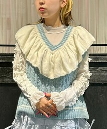 Candy Stripper | FRILL CABLE KNIT ベスト(ベスト)
