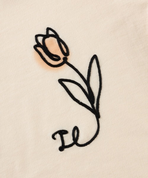 trois lapins kp（トロワラパンケーピー）の「お花刺しゅう ミニ裏毛トレーナー(100~150cm)（スウェット・キッズ・ピンク/ナチュラル・130cm/110cm/120cm/140cm/100cm/150cm）」の14枚目の写真
