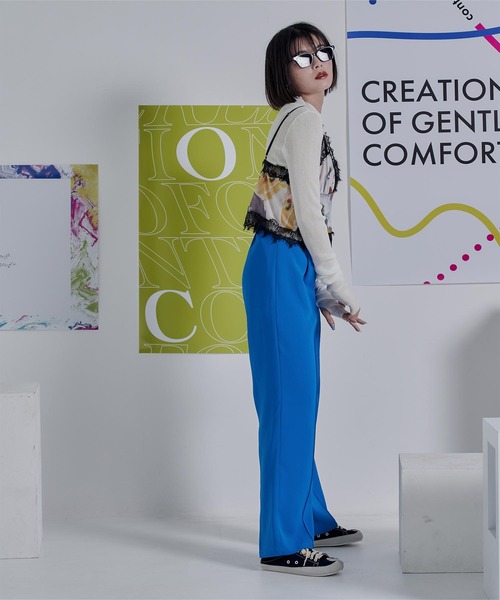 miette（ミエット）の「プリントチュールキャミソールビスチェ（キャミソール・レディース・マルチ/ネイビー/ブラック・FREE）」の8枚目の写真