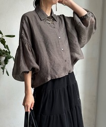 ショート丈シアーシャツ