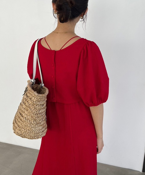one after another NICE CLAUP（ワンアフターアナザーナイスクラップ）の「マルチウェイセットワンピース（ワンピース・レディース・アイボリー/ブラック/レッド/チェック・FREE）」の5枚目の写真