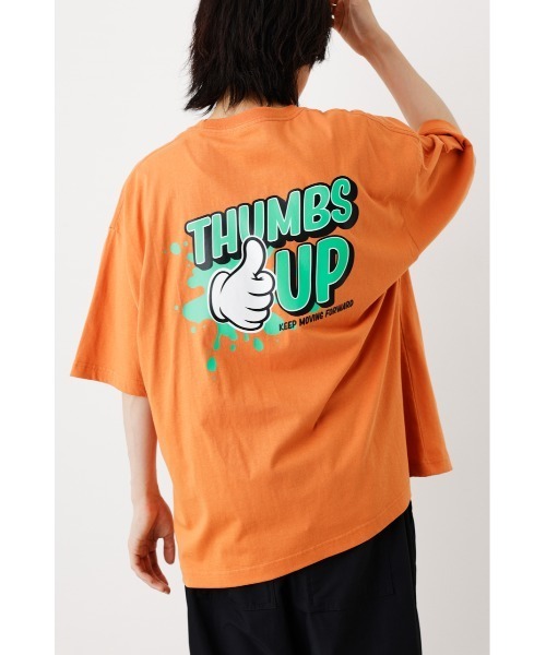 RODEO CROWNS WIDE BOWL（ロデオクラウンズワイドボウル）の「THUMBS UP Tシャツ（Tシャツ/カットソー・メンズ・ホワイト/オレンジ/ネイビー・LARGE/MEDIUM）」の13枚目の写真