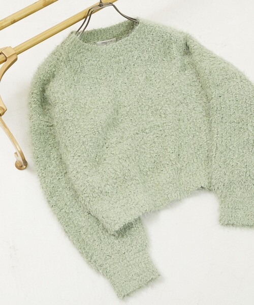 FREAK'S STORE（フリークスストア）の「限定展開　フェザーヤーン ニットプルオーバー（ニット/セーター・レディース・ブルー/ブラック/ナチュラル/グリーン・ﾌﾘ-）」の3枚目の写真