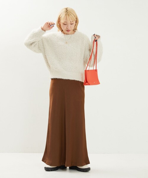 FREAK'S STORE（フリークスストア）の「限定展開　フェザーヤーン ニットプルオーバー（ニット/セーター・レディース・ブルー/ブラック/ナチュラル/グリーン・ﾌﾘ-）」の10枚目の写真