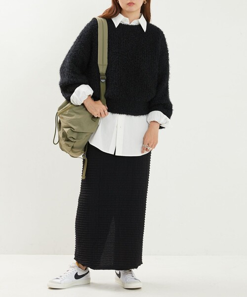 FREAK'S STORE（フリークスストア）の「限定展開　フェザーヤーン ニットプルオーバー（ニット/セーター・レディース・ブルー/ブラック/ナチュラル/グリーン・ﾌﾘ-）」の18枚目の写真