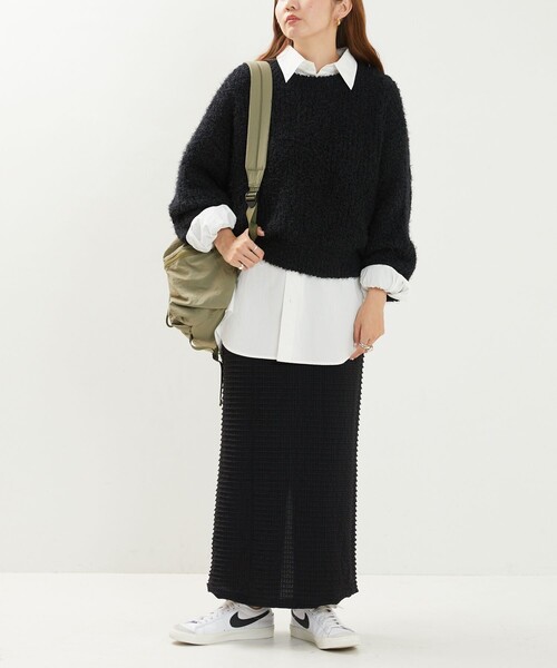 FREAK'S STORE（フリークスストア）の「限定展開　フェザーヤーン ニットプルオーバー（ニット/セーター・レディース・ブルー/ブラック/ナチュラル/グリーン・ﾌﾘ-）」の11枚目の写真