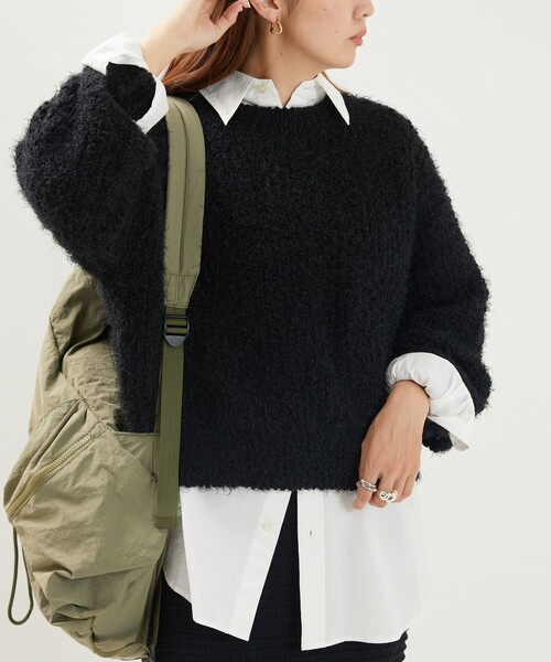 FREAK'S STORE（フリークスストア）の「限定展開　フェザーヤーン ニットプルオーバー（ニット/セーター・レディース・ブルー/ブラック/ナチュラル/グリーン・ﾌﾘ-）」の19枚目の写真