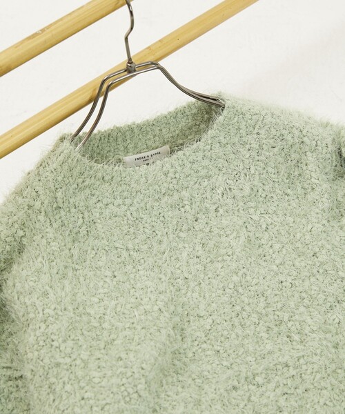 FREAK'S STORE（フリークスストア）の「限定展開　フェザーヤーン ニットプルオーバー（ニット/セーター・レディース・ブルー/ブラック/ナチュラル/グリーン・ﾌﾘ-）」の9枚目の写真