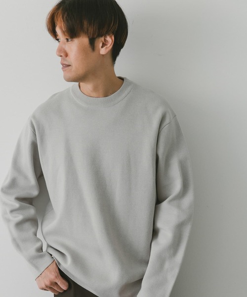 URBAN RESEARCH DOORS(アーバンリサーチドアーズ)の「ダブルフェイスプルオーバー(ニット/セーター・メンズ・モカ/ライトグレー/ブルー・MEDIUM/LARGE)」の6枚目の写真