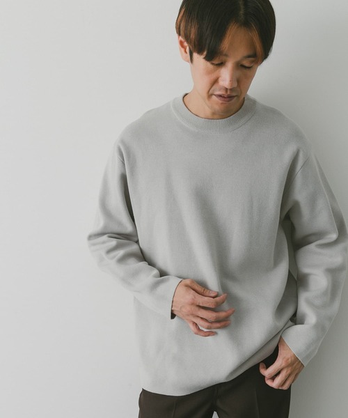 URBAN RESEARCH DOORS(アーバンリサーチドアーズ)の「ダブルフェイスプルオーバー(ニット/セーター・メンズ・モカ/ライトグレー/ブルー・MEDIUM/LARGE)」の7枚目の写真