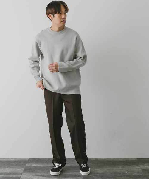 URBAN RESEARCH DOORS(アーバンリサーチドアーズ)の「ダブルフェイスプルオーバー(ニット/セーター・メンズ・モカ/ライトグレー/ブルー・MEDIUM/LARGE)」の9枚目の写真