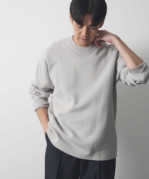 URBAN RESEARCH DOORS(アーバンリサーチドアーズ)の「ダブルフェイスプルオーバー(ニット/セーター・メンズ・モカ/ライトグレー/ブルー・MEDIUM/LARGE)」の11枚目の写真