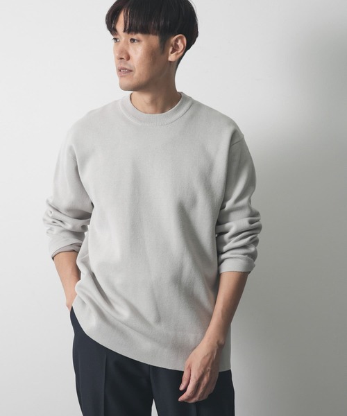 URBAN RESEARCH DOORS(アーバンリサーチドアーズ)の「ダブルフェイスプルオーバー(ニット/セーター・メンズ・モカ/ライトグレー/ブルー・MEDIUM/LARGE)」の12枚目の写真