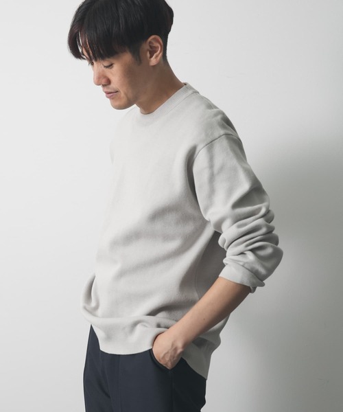 URBAN RESEARCH DOORS(アーバンリサーチドアーズ)の「ダブルフェイスプルオーバー(ニット/セーター・メンズ・モカ/ライトグレー/ブルー・MEDIUM/LARGE)」の13枚目の写真