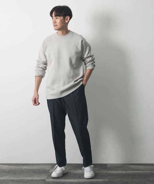 URBAN RESEARCH DOORS(アーバンリサーチドアーズ)の「ダブルフェイスプルオーバー(ニット/セーター・メンズ・モカ/ライトグレー/ブルー・MEDIUM/LARGE)」の17枚目の写真