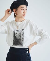 le.coeur blanc | モノクロフォトロンTEE(Tシャツ/カットソー)