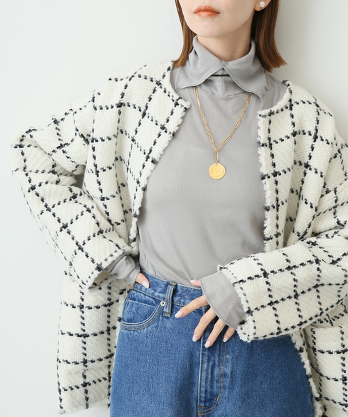 SLOBE IENA（スローブイエナ）の「【MILLER/ミラー】SLOBE別注 SHEER RIB タートルネック（その他トップス・レディース・ホワイト/グレー/アイボリー/ブラック・FREE）」の21枚目の写真