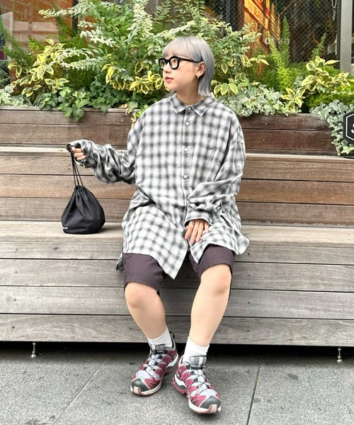 CIAOPANIC TYPY(チャオパニックティピー)の「【WEB限定】【ユニセックス】オーバーサイズレギュラーカラーアソートシャツ(シャツ/ブラウス・メンズ・ネイビー/グリーン/ホワイト/サックスブルー/ブラック/ブルー・MEDIUM/LARGE/X-LARGE)」の16枚目の写真