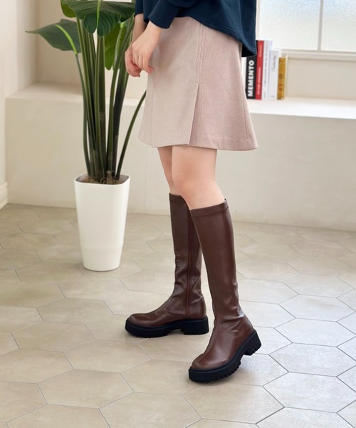 セール】厚底ストレッチロングブーツ 31508（ブーツ）｜ORiental