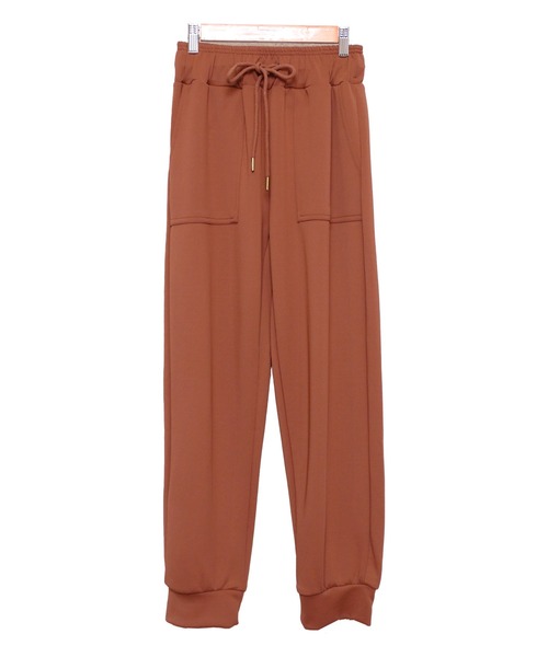 mili an deni（ミリアンデニ）の「スクーバ素材ジョガーパンツ（スラックス・レディース・モカ/ネイビー/ブラウン/ブラック/アイボリー・L/M）」の13枚目の写真