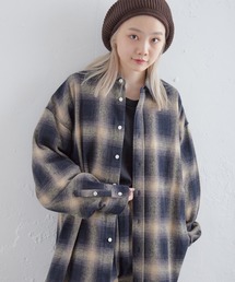 WHIMSIC | 【UNISEX/SETUP対応】オンブレチェックレギュラーカラーシャツ(シャツ/ブラウス)