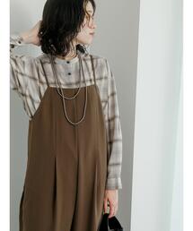 Samansa Mos2 blue | オンブレチェックシャツ(シャツ/ブラウス)