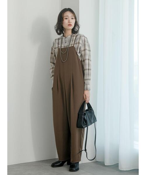 Samansa Mos2 blue（サマンサモスモスブルー）の「オンブレチェックシャツ（シャツ/ブラウス・レディース・ネイビー/ブラック/オフホワイト・F）」の14枚目の写真