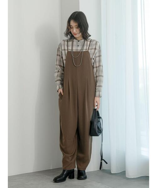 Samansa Mos2 blue（サマンサモスモスブルー）の「オンブレチェックシャツ（シャツ/ブラウス・レディース・ネイビー/ブラック/オフホワイト・F）」の15枚目の写真