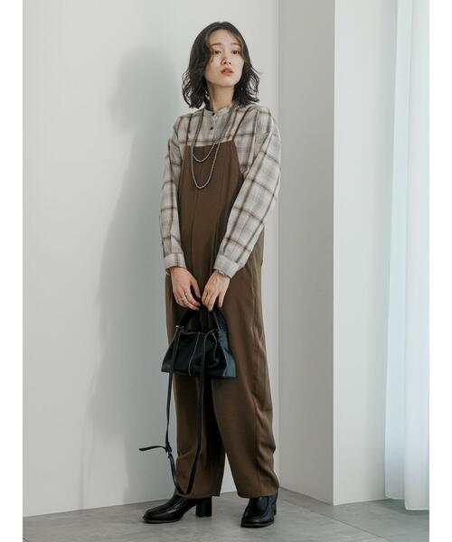 Samansa Mos2 blue（サマンサモスモスブルー）の「オンブレチェックシャツ（シャツ/ブラウス・レディース・ネイビー/ブラック/オフホワイト・F）」の20枚目の写真