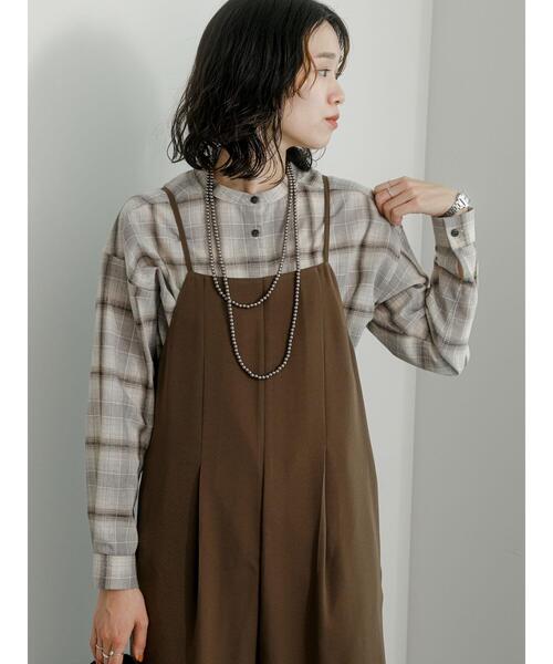 Samansa Mos2 blue（サマンサモスモスブルー）の「オンブレチェックシャツ（シャツ/ブラウス・レディース・ネイビー/ブラック/オフホワイト・F）」の22枚目の写真