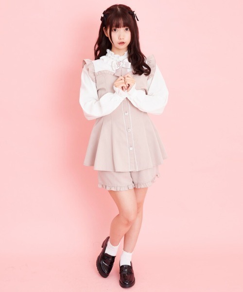 Secret Honey(シークレットハニー)の「スタンド襟ビスチェセットアップ(セットアップ・レディース・ブラック/ピンク/ブラックミックス・MEDIUM)」の21枚目の写真