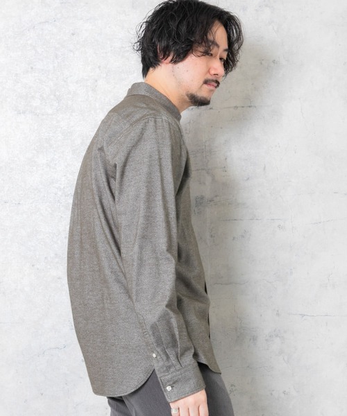 URBAN RESEARCH ROSSO MEN（アーバンリサーチロッソメン）の「『抗菌/防臭』『XXLサイズあり』ハイパフォーマンスフランネルシャツ（シャツ/ブラウス・メンズ・ブラック/ネイビー/グレー系その他/ボルドー/カーキ/アイボリー/グレー/ブラウン系その他/ブルー系その他・SMALL/X-LARGE/MEDIUM/LARGE/XX-LARGE）」の11枚目の写真